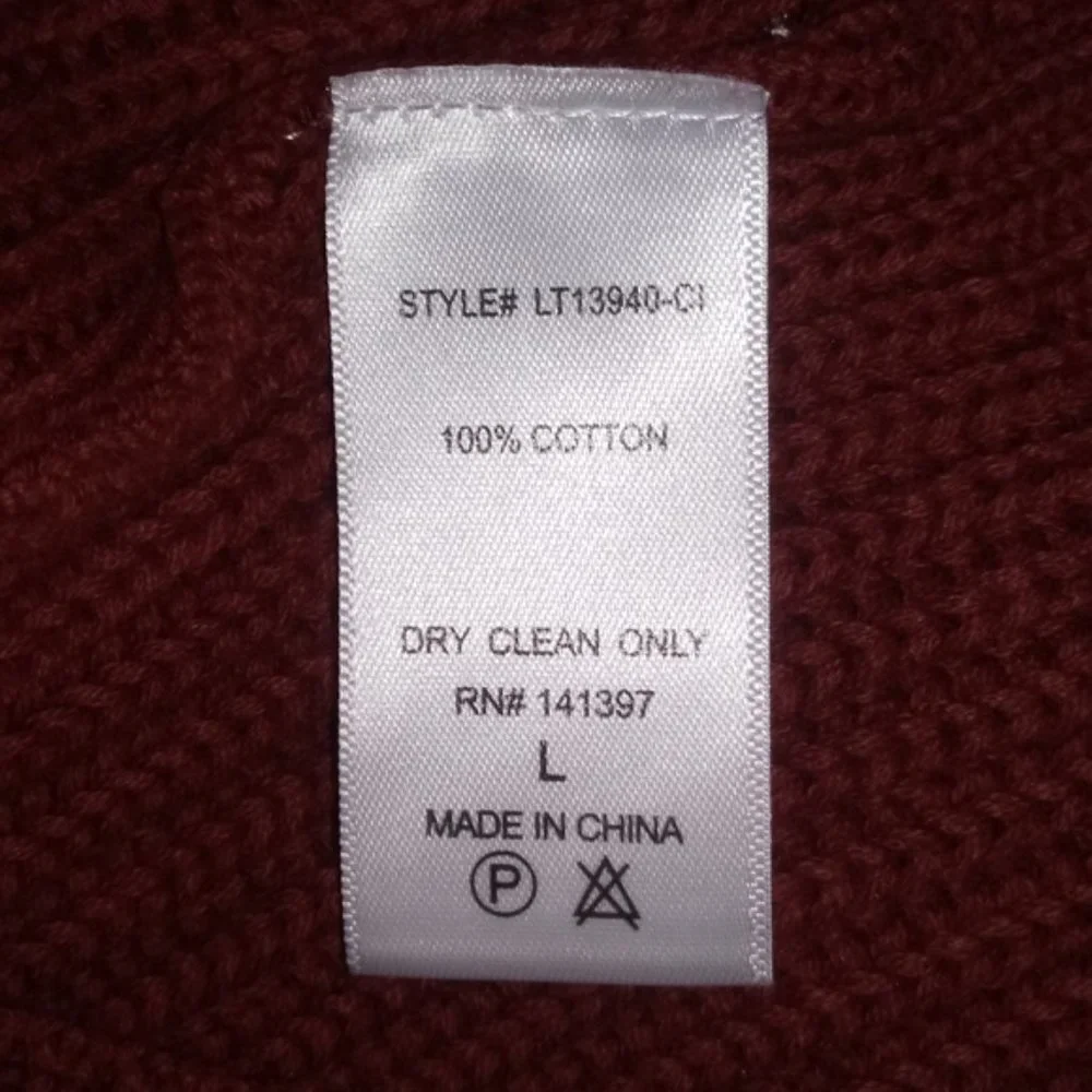 Lush Puff Sleeve Ribbed Sweater In Copper Size L - Picture 12 of 12